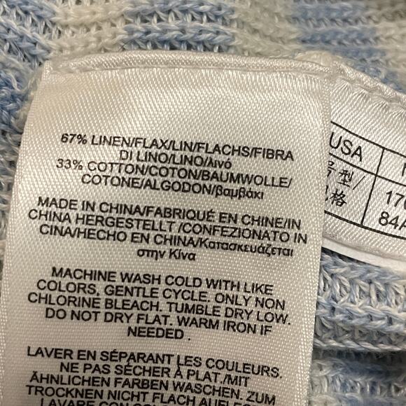 Brooks Brothers 346 Linen-Cotton Striped Boatneck Sweater M | Nautical Resort - Picture 5 of 6